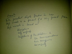 Morale is the greatest single factor in war. High morale is a pearl of very great price. High morale is based on Discipline, Self-respect, Confidence of the soldier in his commanders, his weapons, himself.